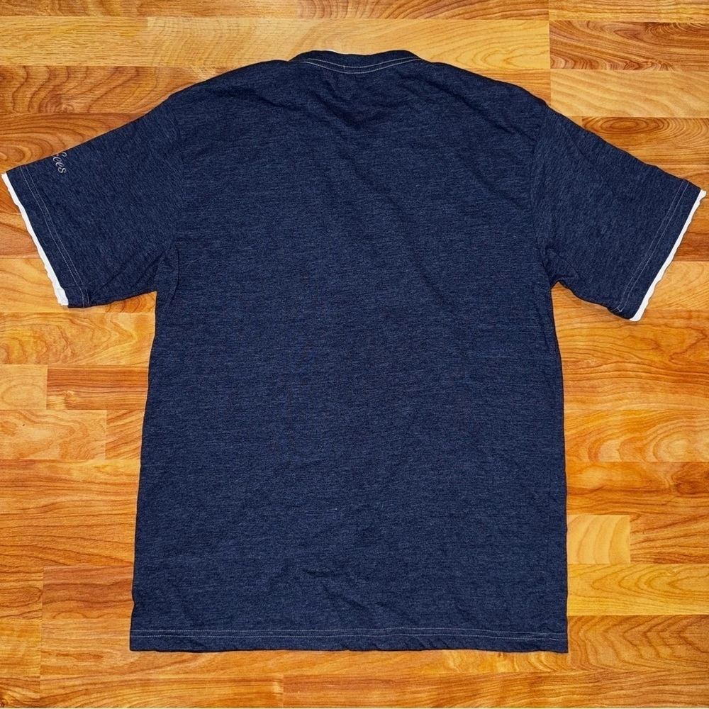 Vtg NY Yankees Center Logo Navy Blue T Shirt Embroidered Men’s Size Large RARE! - Picture 7 of 11